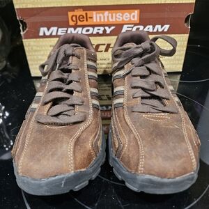 Skechers Relaxed Fit Braver Gonsor Mens Sneaker US Size 7.5 Brown Casual
